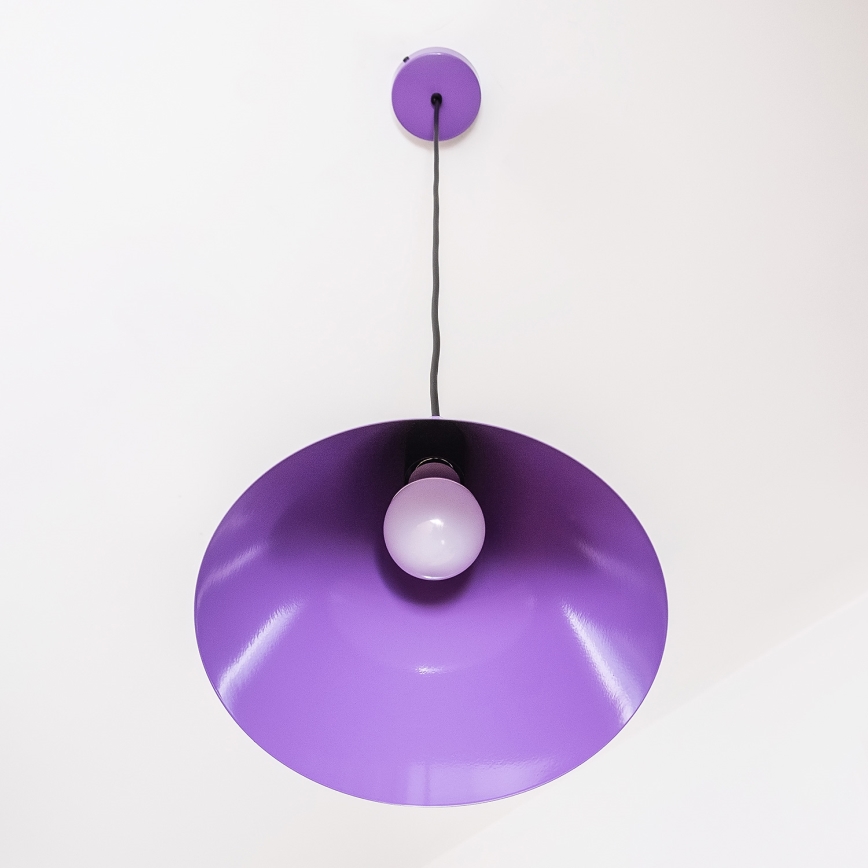 Lampa wisząca na przewodzie ETNA II 1xE27/15W/230V śr. 25 cm fioletowa