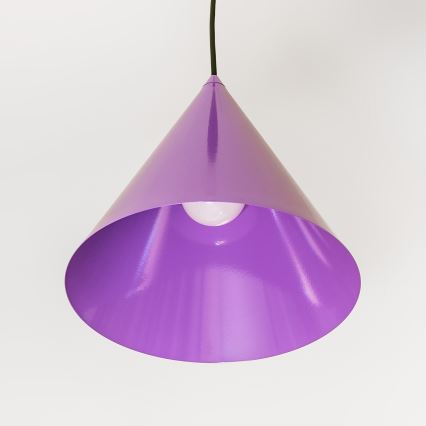 Lampa wisząca na przewodzie ETNA II 1xE27/15W/230V śr. 25 cm fioletowa
