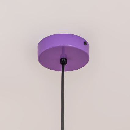 Lampa wisząca na przewodzie ETNA II 1xE27/15W/230V śr. 25 cm fioletowa