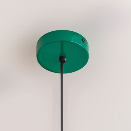 Lampa wisząca na przewodzie ETNA II 1xE27/15W/230V śr. 25 cm zielona