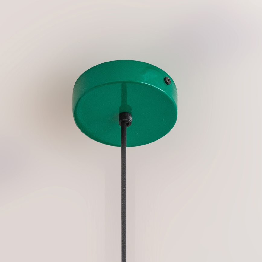 Lampa wisząca na przewodzie ETNA II 1xE27/15W/230V śr. 25 cm zielona