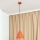 Lampa wisząca na przewodzie ETNA II 1xE27/15W/230V, średnica 25 cm, pomarańczowa