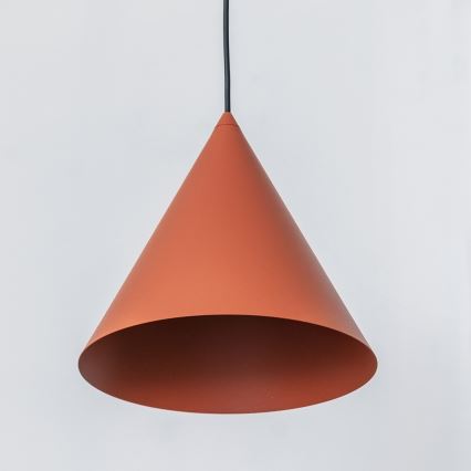Lampa wisząca na przewodzie ETNA II 1xE27/15W/230V, średnica 25 cm, pomarańczowa