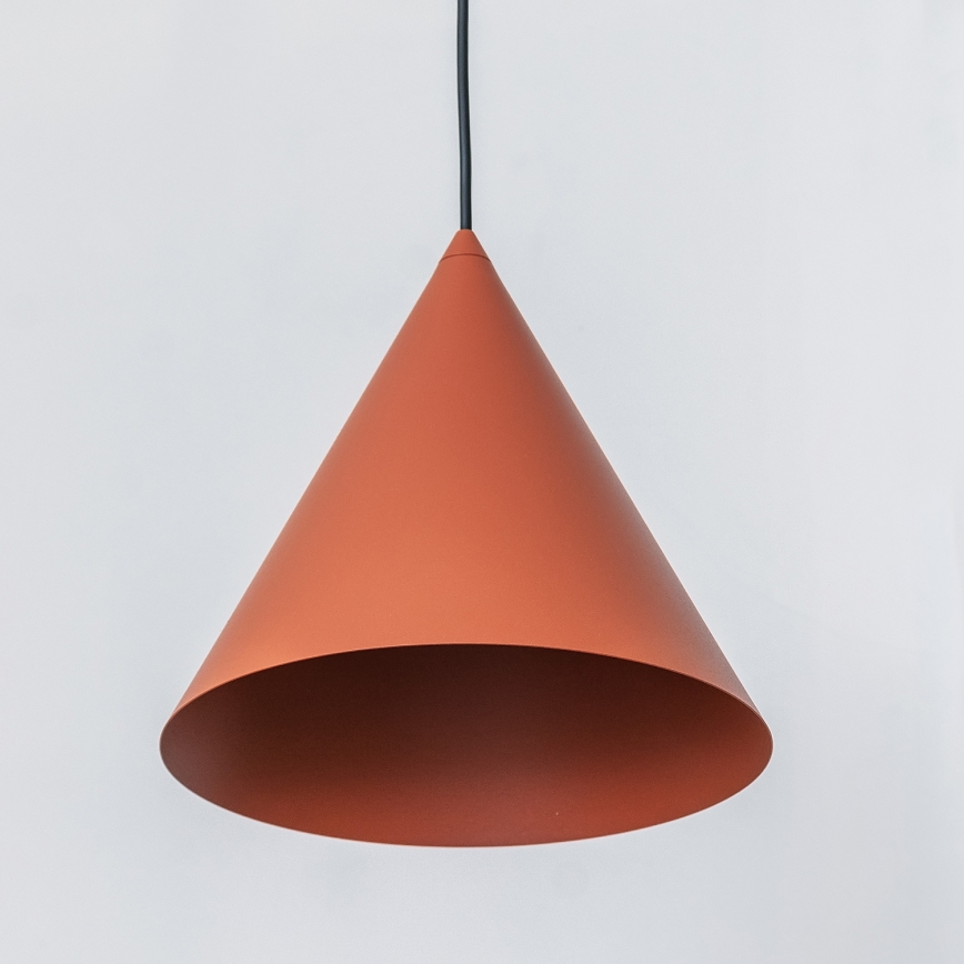 Lampa wisząca na przewodzie ETNA II 1xE27/15W/230V, średnica 25 cm, pomarańczowa