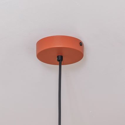 Lampa wisząca na przewodzie ETNA II 1xE27/15W/230V, średnica 25 cm, pomarańczowa