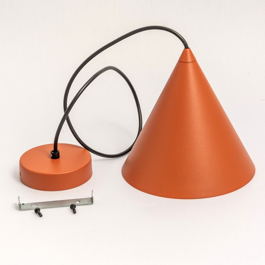 Lampa wisząca na przewodzie ETNA II 1xE27/15W/230V, średnica 25 cm, pomarańczowa