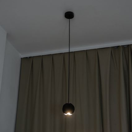Lampa wisząca na przewodzie GAMBIT 1xGU10/10W/230V czarna
