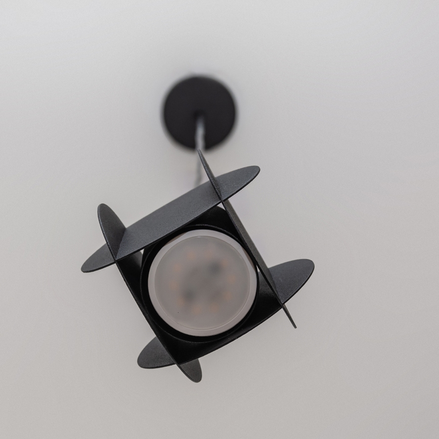 Lampa wisząca na przewodzie GAMBIT 1xGU10/10W/230V czarna