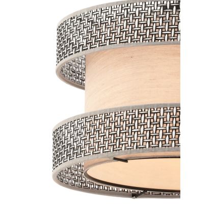 Lampa wisząca na przewodzie HALO 1xE27/60W/230V beżowa/szara