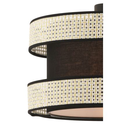 Lampa wisząca na przewodzie HALO 1xE27/60W/230V czarny/kremowy