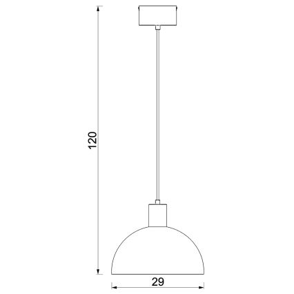 Lampa wisząca na przewodzie HANDA 1xE27/15W/230V brązowa
