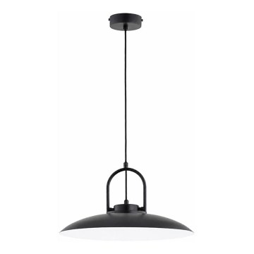 Lampa wisząca na przewodzie HATTORI 1xE27/15W/230V czarna