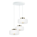 Lampa wisząca na przewodzie IGNIA 3xE27/60W/230V biała