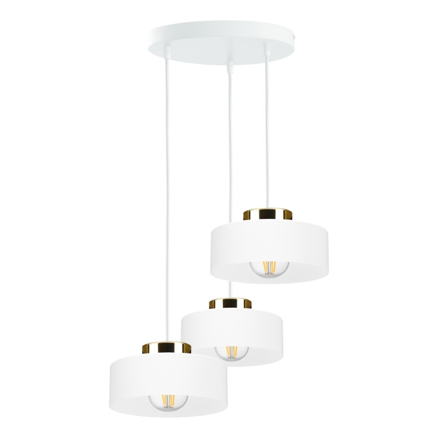 Lampa wisząca na przewodzie IGNIA 3xE27/60W/230V biała