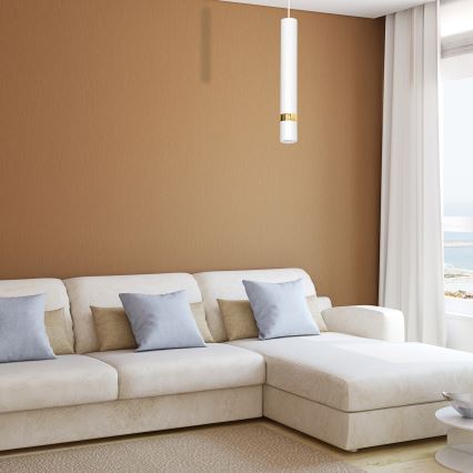 Lampa wisząca na przewodzie JOKER 1xGU10/25W/230V biała/złota