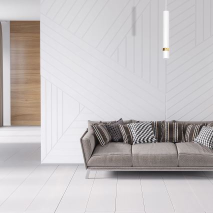 Lampa wisząca na przewodzie JOKER 1xGU10/25W/230V biała/złota