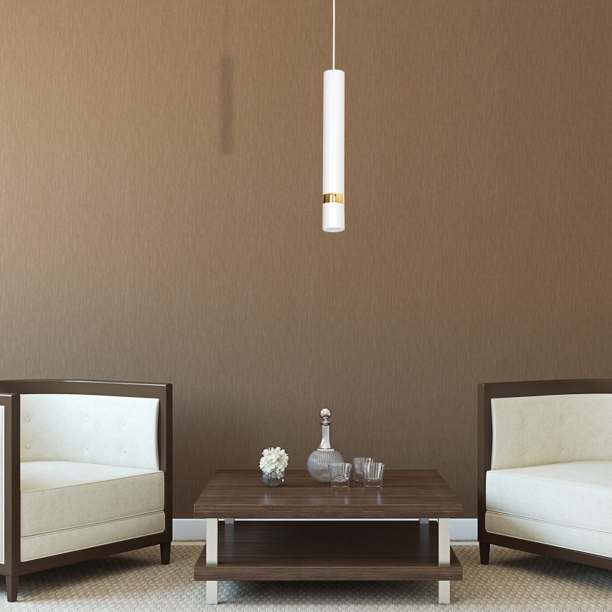 Lampa wisząca na przewodzie JOKER 1xGU10/25W/230V biała/złota