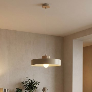 Lampa wisząca na przewodzie KIVI 1xE27/15W/230V beżowa