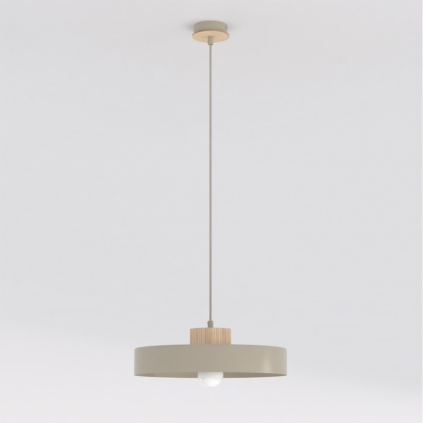 Lampa wisząca na przewodzie KIVI 1xE27/15W/230V beżowa