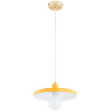 Lampa wisząca na przewodzie LITO 1xE27/15W/230V żółta