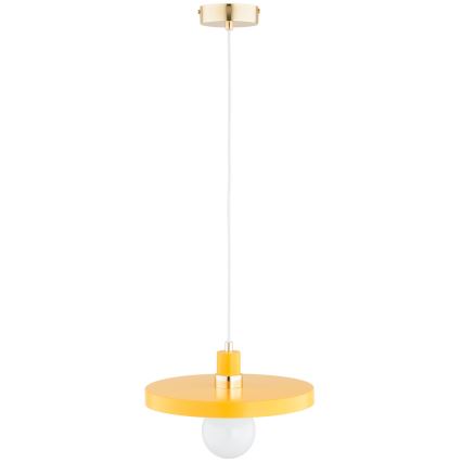 Lampa wisząca na przewodzie LITO 1xE27/15W/230V żółta