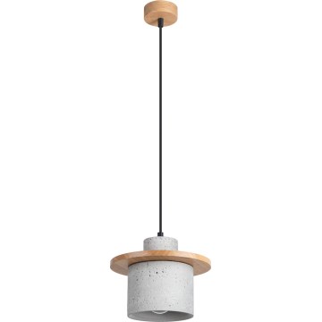 Lampa wisząca na przewodzie MAB, 1x E27/15W/230V, Ø 22 cm, beton/szary