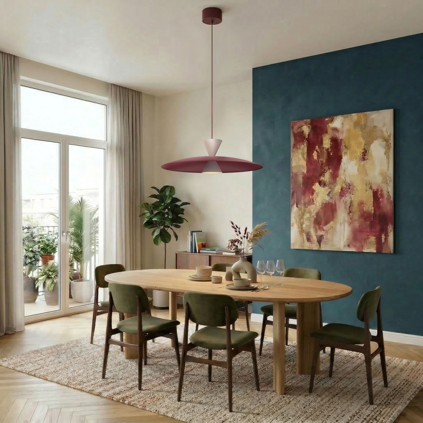 Lampa wisząca na przewodzie MISTIC 1xGX53/15W/230V burgundowa