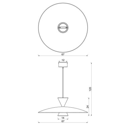 Lampa wisząca na przewodzie MISTIC 1xGX53/15W/230V burgundowa