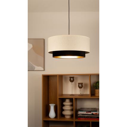 Lampa wisząca na przewodzie NATIA 1xE27/60W/230V biały/czarny