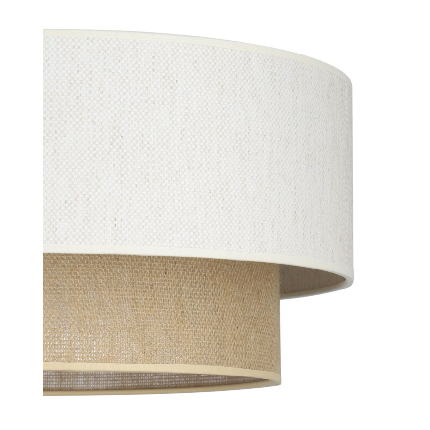 Lampa wisząca na przewodzie NATIA 1xE27/60W/230V śr. 45 cm biała/brązowa
