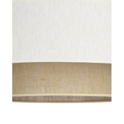 Lampa wisząca na przewodzie NATIA 1xE27/60W/230V śr. 45 cm biała/brązowa