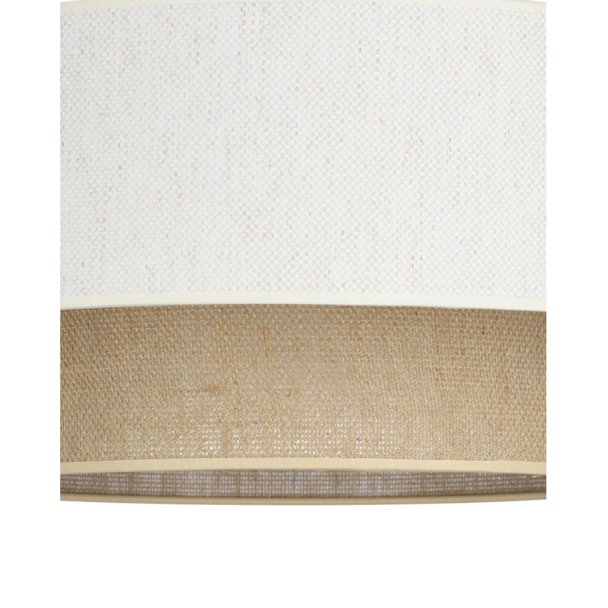 Lampa wisząca na przewodzie NATIA 1xE27/60W/230V śr. 45 cm biała/brązowa