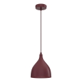 Lampa wisząca na przewodzie NOAK CLASSIC 1xE27/15W/230V burgundowa
