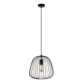 Lampa wisząca na przewodzie OVELLA 1xE27/15W/230V, średnica 36 cm, czarna