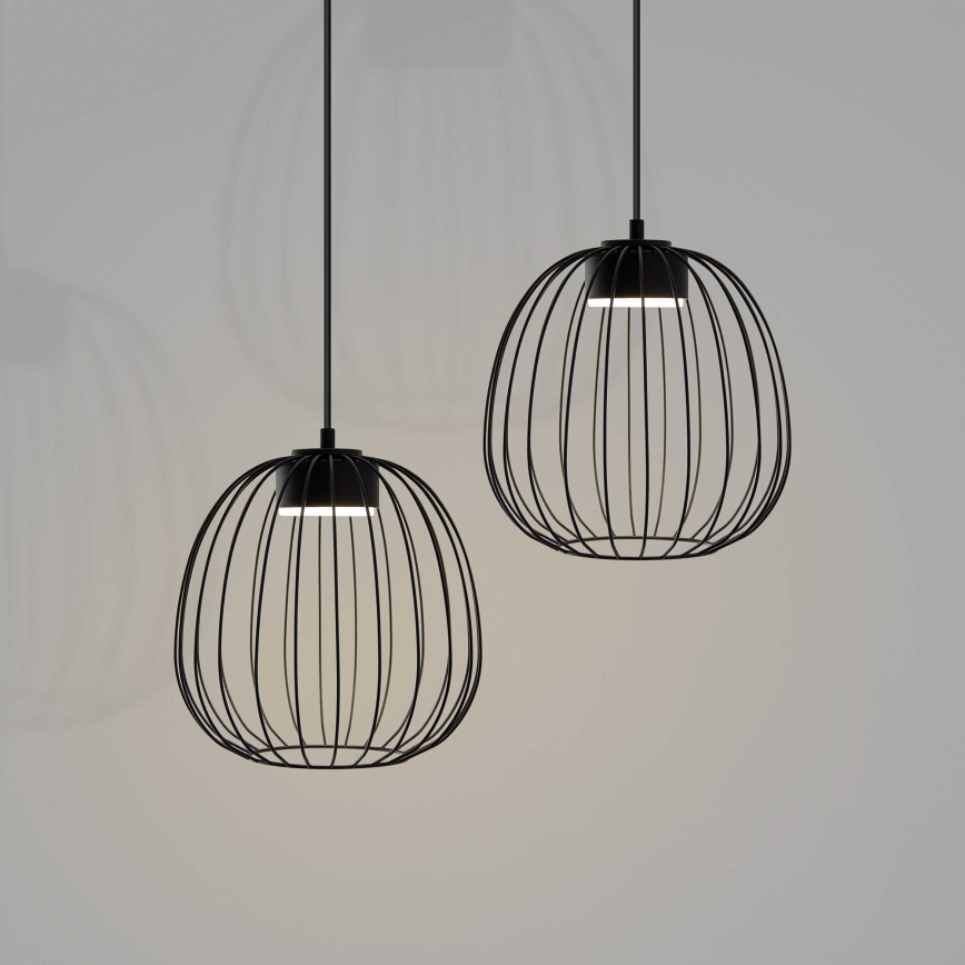 Lampa wisząca na przewodzie OVELLA 1xGX53/10W/230V, śr. 25 cm, czarna