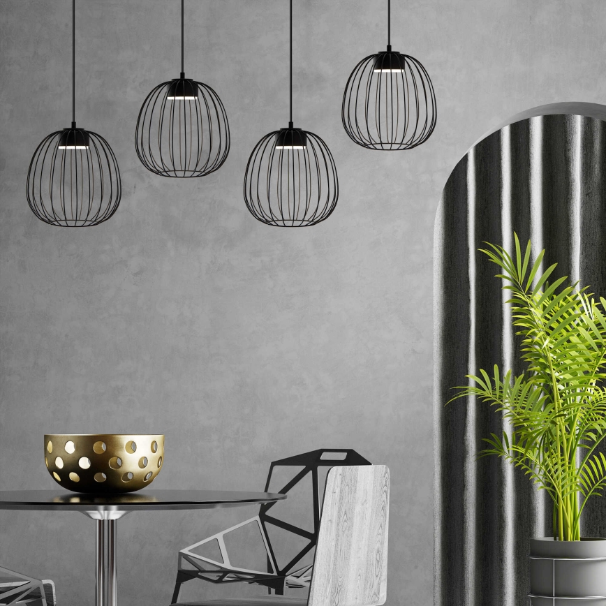 Lampa wisząca na przewodzie OVELLA 1xGX53/10W/230V, śr. 25 cm, czarna