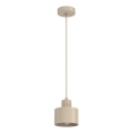 Lampa wisząca na przewodzie PARKLA 1xE27/15W/230V beżowa