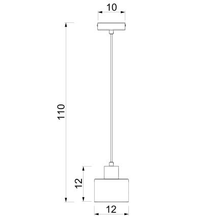 Lampa wisząca na przewodzie PARKLA 1xE27/15W/230V beżowa
