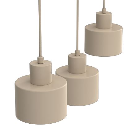 Lampa wisząca na przewodzie PARKLA 3xE27/15W/230V beżowa