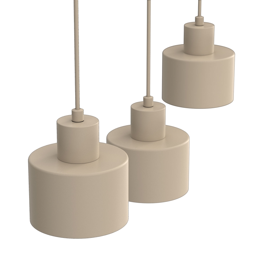 Lampa wisząca na przewodzie PARKLA 3xE27/15W/230V beżowa