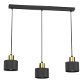 Lampa wisząca na przewodzie PARKLA 3xE27/15W/230V czarna