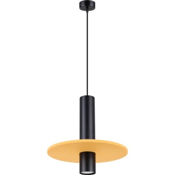 Lampa wisząca na przewodzie PELTA 1xGU10/10W/230V czarny/żółty
