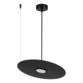 Lampa wisząca na przewodzie PIATTO 1xGX53/15W/230V Ø 35 cm czarna