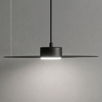 Lampa wisząca na przewodzie PIATTO 1xGX53/15W/230V Ø 35 cm czarna