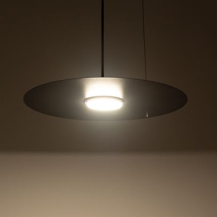 Lampa wisząca na przewodzie PIATTO 1xGX53/15W/230V Ø 35 cm czarna