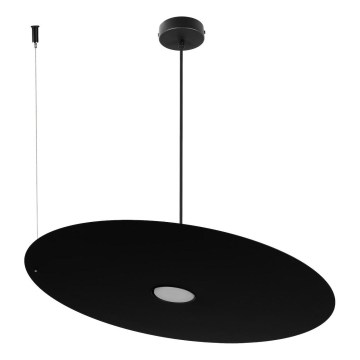 Lampa wisząca na przewodzie PIATTO 1xGX53/15W/230V Ø 55 cm czarna
