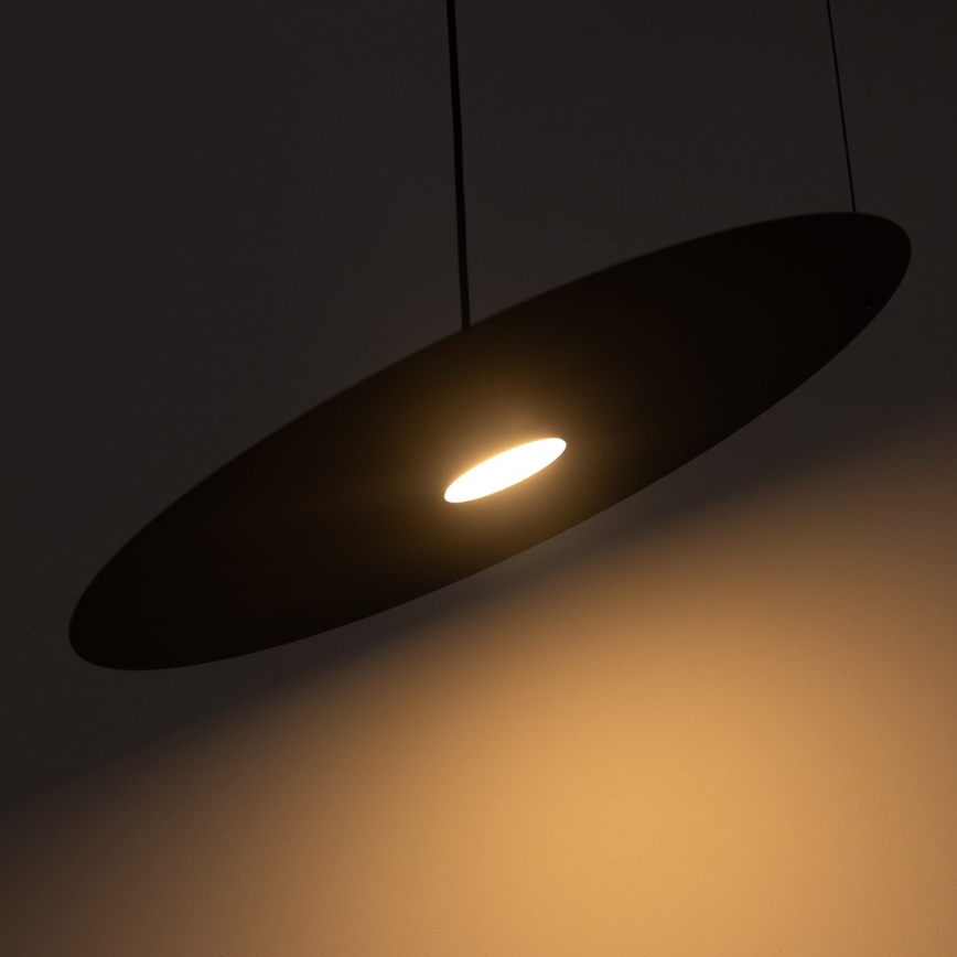 Lampa wisząca na przewodzie PIATTO 1xGX53/15W/230V Ø 55 cm czarna
