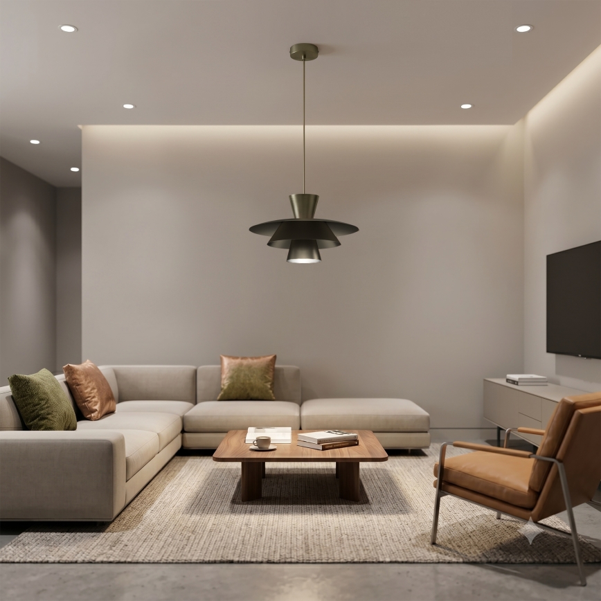 Lampa wisząca na przewodzie PLATO 1xE27/15W/230V brązowa