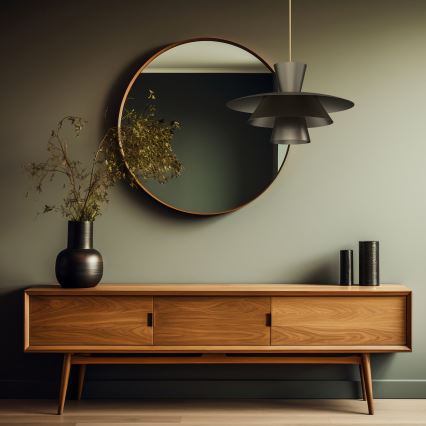 Lampa wisząca na przewodzie PLATO 1xE27/15W/230V brązowa