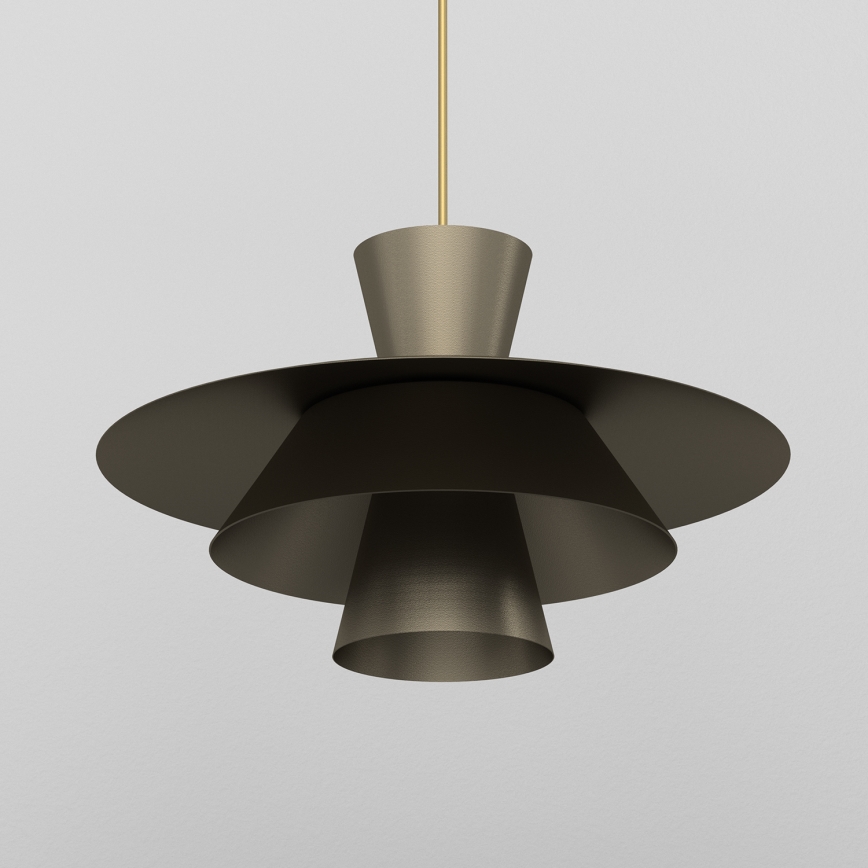 Lampa wisząca na przewodzie PLATO 1xE27/15W/230V brązowa